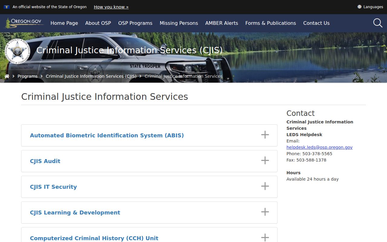 Morrow County criminal history flow through Oregon CJIS