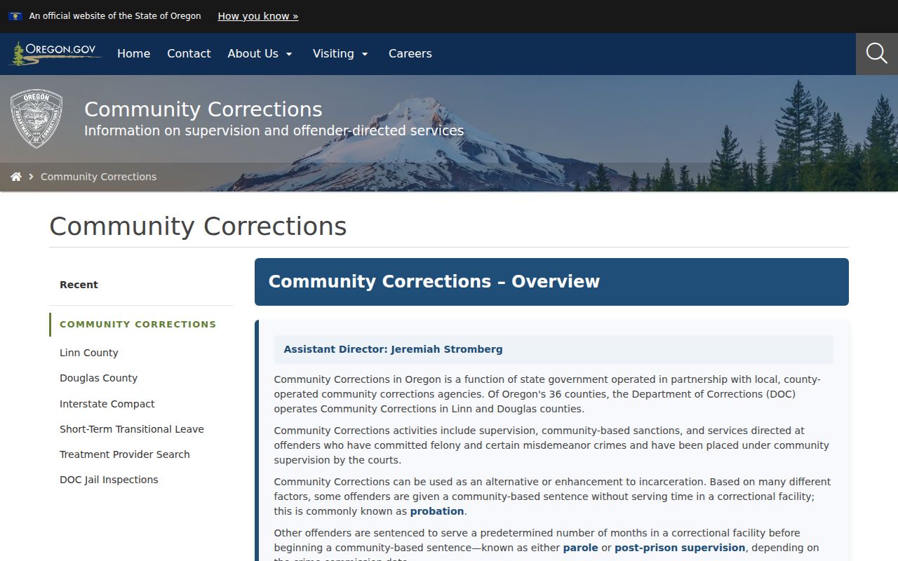 Morrow County criminal history community corrections source