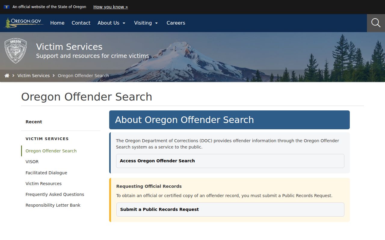 Morrow County criminal history Oregon Offender Search